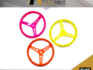 Joes Coloured 15" Lightweight Steering Wheel | FLAT in Pink, Yellow or Orange | Free Post*