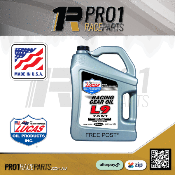 Genuine Lucas Oils L9 Racing Gear Oil | Diff / Gearbox | 4.73 litre | Made in the USA Genuine Lucas Oils L9 Racing Gear Oil | Diff / Gearbox | 4.73 litre | Made in the USA