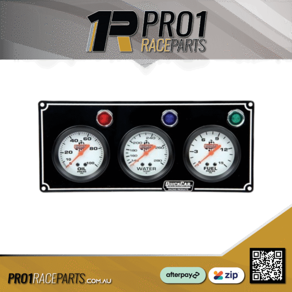 Quickcar Legend Gauge Panel - Black Plate - QRP61-6712 Quickcar Legend Gauge Panel - Black Plate - QRP61-6712