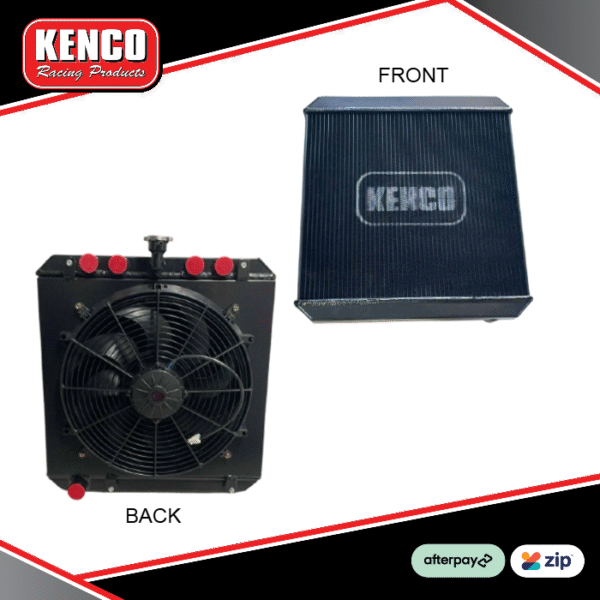 Kenco Wingless Sprintcar Aluminium Radiator - BLACK Kenco Wingless Sprintcar Aluminium Radiator - BLACK