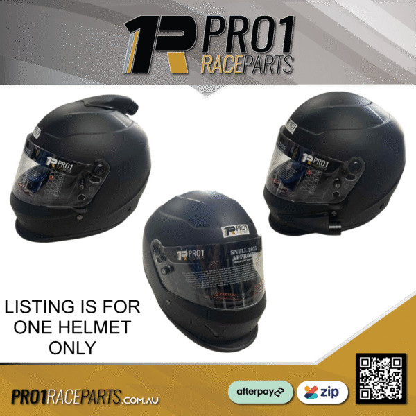 Pro1 SNELL 2025 Helmet - Matte Black - ALL Pro1 SNELL 2025 Helmet - Matte Black - ALL
