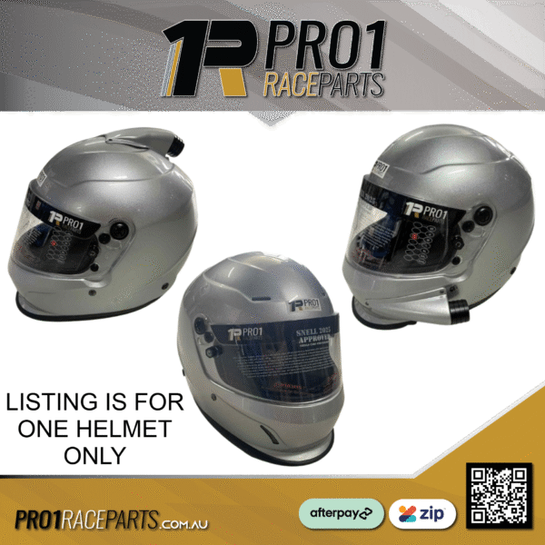 Pro1 SNELL 2025 Helmet - Silver - ALL Pro1 SNELL 2025 Helmet - Silver - ALL
