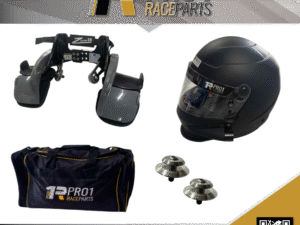 Black - Side Air - Pro1 SNELL 2025 Helmet and ZAMP 2A Head and Neck Restraint Kit