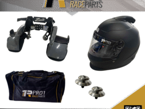 Black - Top Air - Pro1 SNELL 2025 Helmet and ZAMP 2A Head and Neck Restraint Kit