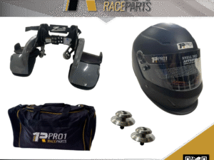 Pro1 SNELL 2025 Helmet and ZAMP 2A Head and Neck Restraint Kit - Black - No Air